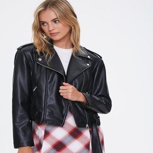 Faux Black Leather Jacket W/ Tags - Never Worn!